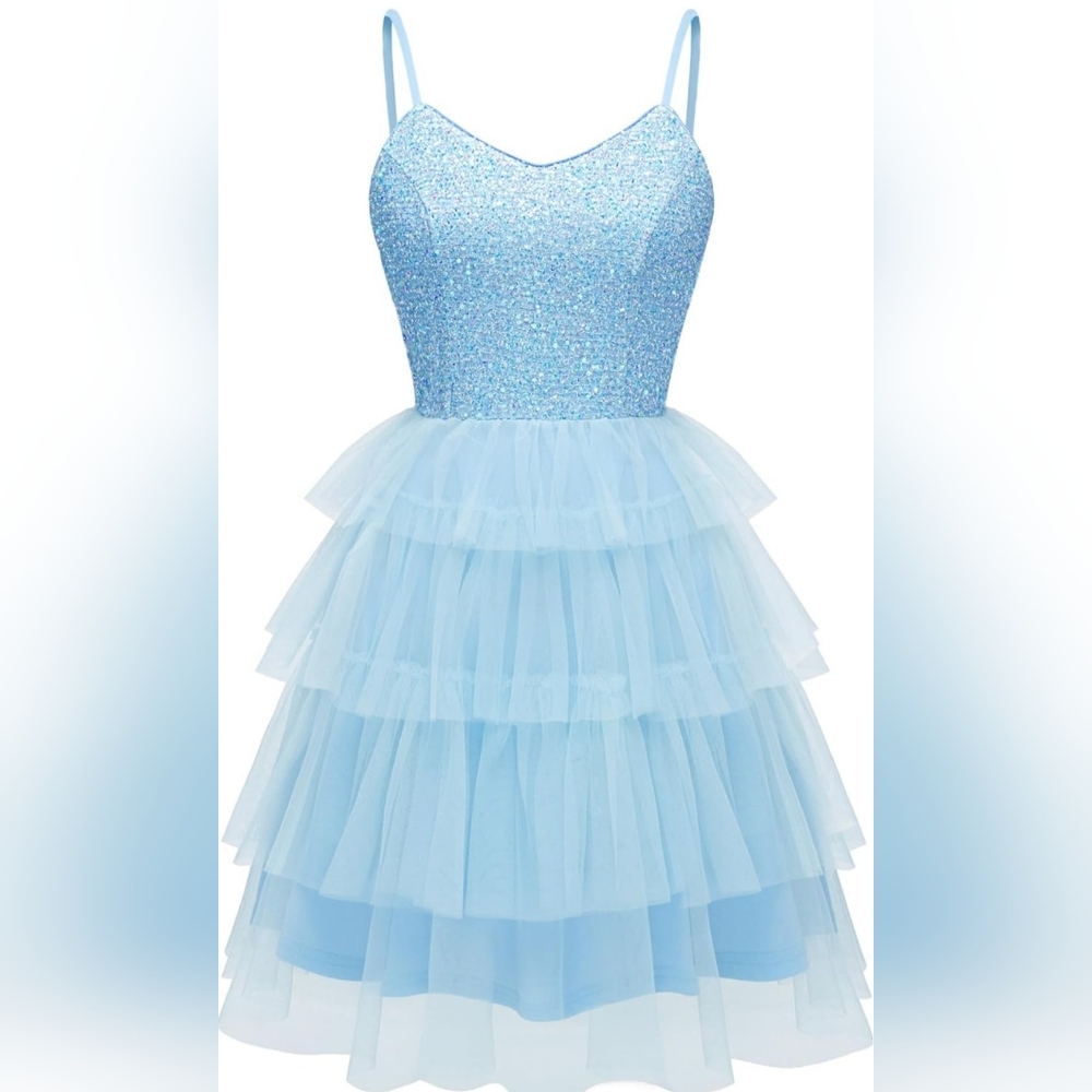 EUC Sparkly Blue Cocktail Dress
